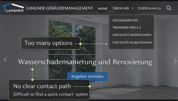 Before: navigation structure