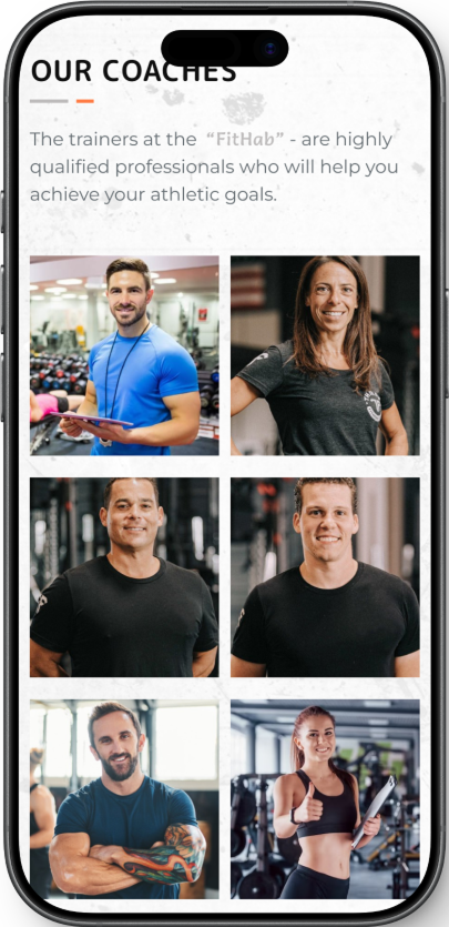 Профілі тренерів на смартфоні