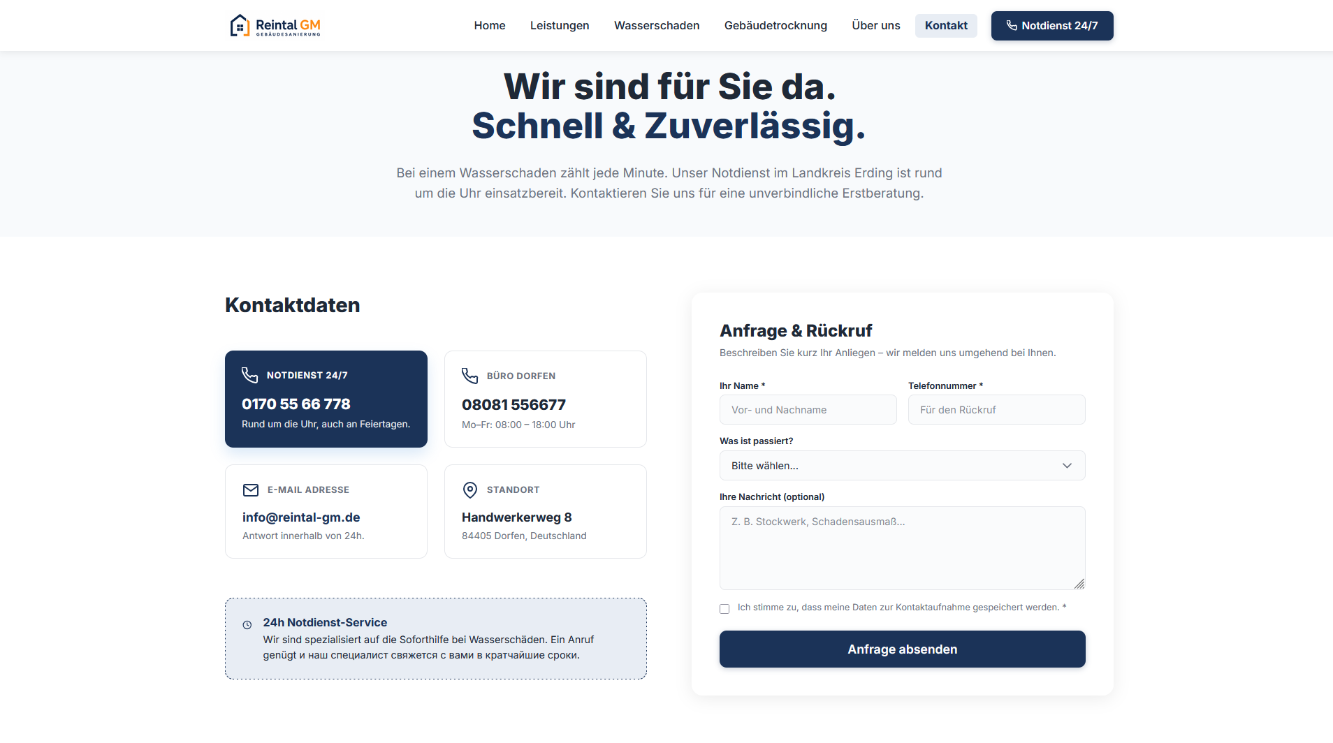 Contact & Footer