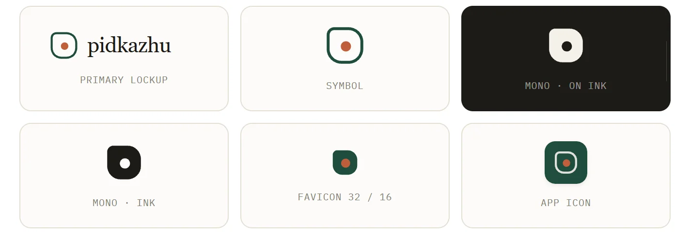 Logo-System: Lockup, Symbol, Monochrom, Favicon und App-Icon